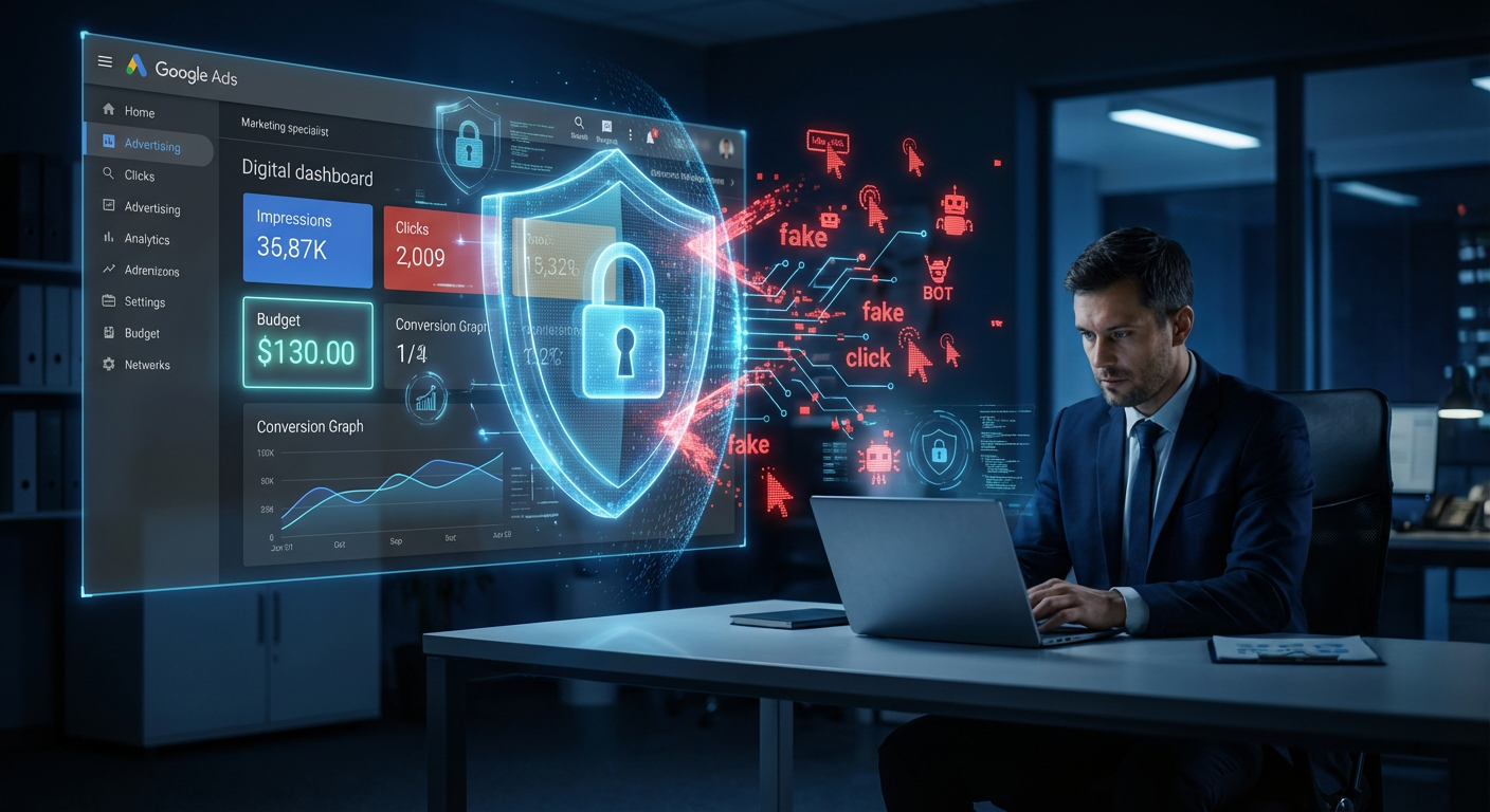 استراتيجية حماية إعلانات جوجل من النقرات الوهمية - شركة كودادسي